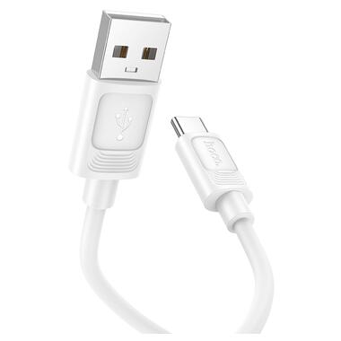 Кабель HOCO X122 Benefit silicone charging data cable Type-C White (6942007662239) фото №4
