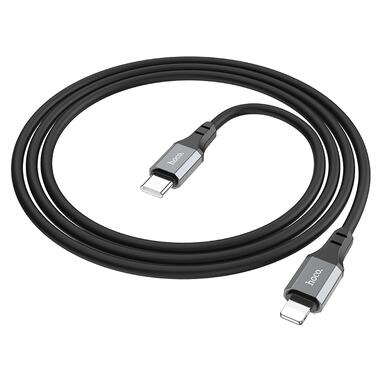 Кабель Hoco X86 iP Spear PD silicone charging data cable Black (6931474777898) фото №3
