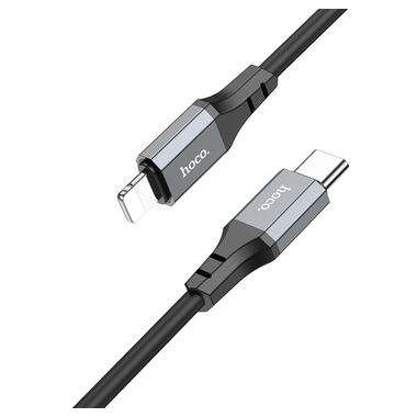 Кабель Hoco X86 iP Spear PD silicone charging data cable Black (6931474777898) фото №1