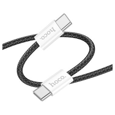 Кабель HOCO X104 Source 60W charging data cable Type-C to Type-C(L=1M) Black (6942007616850) фото №1