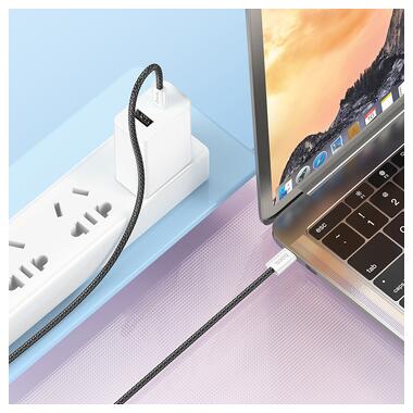 Кабель HOCO X104 Source 60W charging data cable Type-C to Type-C(L=1M) Black (6942007616850) фото №3