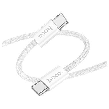 Кабель HOCO X104 Source 60W charging data cable Type-C to Type-C(L=1M) White (6942007616867) фото №1