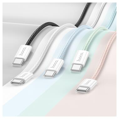 Кабель HOCO X104 Source 60W charging data cable Type-C to Type-C(L=1M) White (6942007616867) фото №4