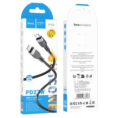 Кабель HOCO X109 Energy PD silicone charging data cable iP(L=1M) Black (6942007636186) фото №2