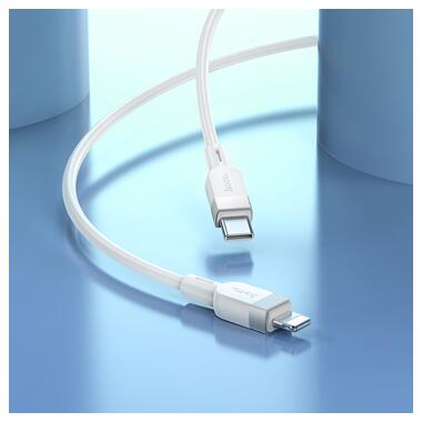 Кабель HOCO X109 Energy PD silicone charging data cable iP(L=1M) White (6942007636193) фото №5
