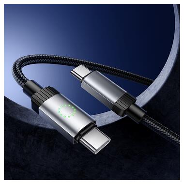 Кабель HOCO X117 Star 60W charging data cable C to C Black (6942007652582) фото №6