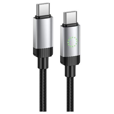 Кабель HOCO X117 Star 60W charging data cable C to C Black (6942007652582) фото №1