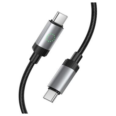 Кабель HOCO X117 Star 60W charging data cable C to C Black (6942007652582) фото №4