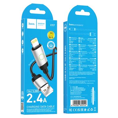 Кабель HOCO X117 Star charging data cable iP Black (6942007652544) фото №2