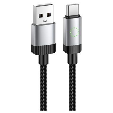 Кабель HOCO X117 Star charging data cable Type-C Black (6942007652568) фото №1