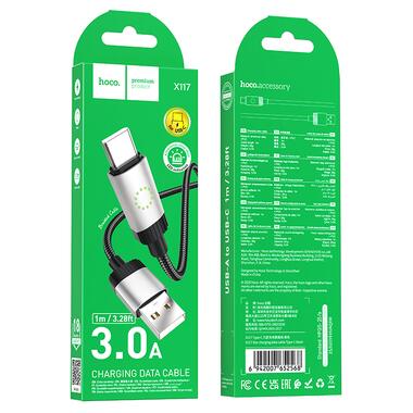 Кабель HOCO X117 Star charging data cable Type-C Black (6942007652568) фото №2