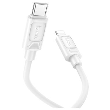 Кабель HOCO X122 Benefit PD27W silicone charging data cable iP White (6942007662178) фото №3