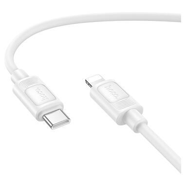 Кабель HOCO X122 Benefit PD27W silicone charging data cable iP White (6942007662178) фото №1
