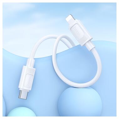 Кабель HOCO X122 Benefit PD27W silicone charging data cable iP White (6942007662178) фото №4