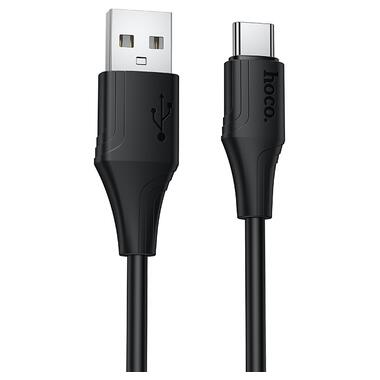 Кабель HOCO X124 Bien silicone charging data cable Type-C Black (6942007664424) фото №1