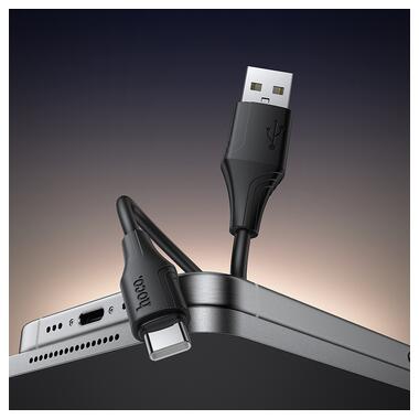 Кабель HOCO X124 Bien silicone charging data cable Type-C Black (6942007664424) фото №6