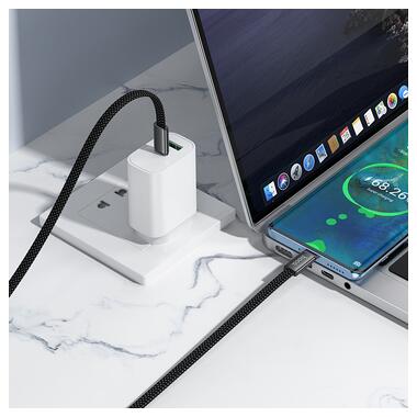 Кабель HOCO X125 Exceso 60W charging data cable C to C Black (6942007671682) фото №5
