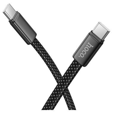 Кабель HOCO X125 Exceso 60W charging data cable C to C Black (6942007671682) фото №1