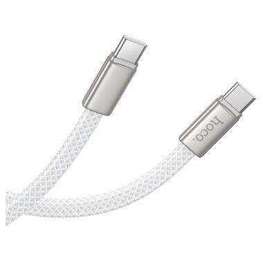 Кабель HOCO X125 Exceso 60W charging data cable C to C White (6942007671699) фото №3