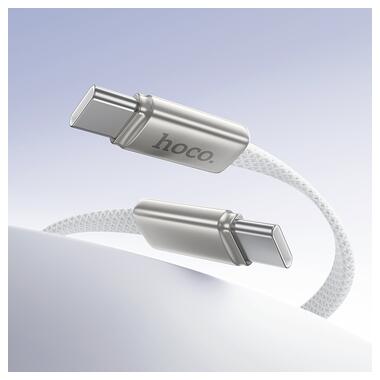 Кабель HOCO X125 Exceso 60W charging data cable C to C White (6942007671699) фото №4