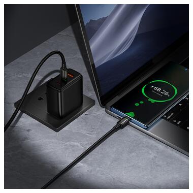 Кабель HOCO X127 Exceed 60W charging data cable C to C Black (6942007675611) фото №9