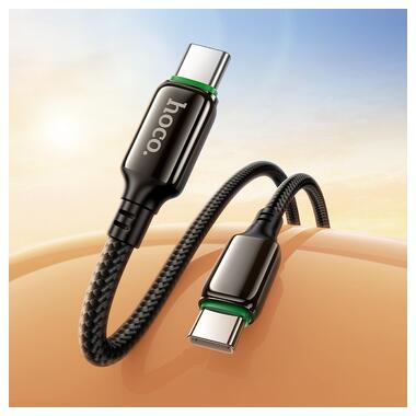 Кабель HOCO X127 Exceed 60W charging data cable C to C Black (6942007675611) фото №8