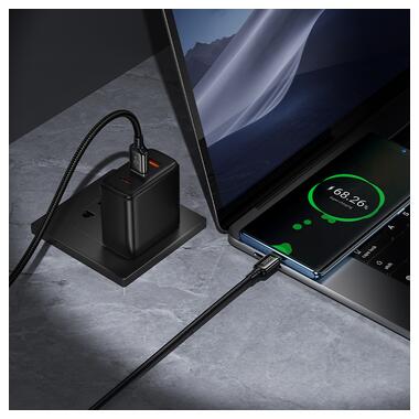 Кабель HOCO X127 Exceed charging data cable Type-C Black (6942007675604) фото №9
