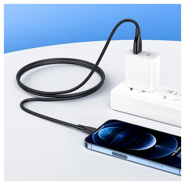 Кабель HOCO X61 Ultimate silicone charging data cable for iP Black (6931474747808) фото №5