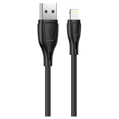 Кабель HOCO X61 Ultimate silicone charging data cable for iP Black (6931474747808) фото №1