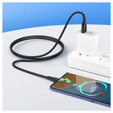 Кабель HOCO X61 Ultimate silicone charging data cable for Type-C Black (6931474747846) фото №6