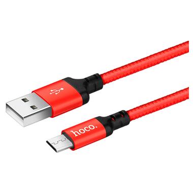 Дата кабель USB 2.0 AM to Micro 5P 1.0m X14 red HOCO (6957531062851) фото №3