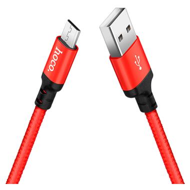Дата кабель USB 2.0 AM to Micro 5P 1.0m X14 red HOCO (6957531062851) фото №2