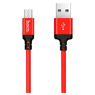 Дата кабель USB 2.0 AM to Micro 5P 1.0m X14 red HOCO (6957531062851) фото №1