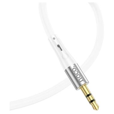 Кабель мультимедийный Lightning to 3.5mm M 1.0m silicone UPA22 white HOCO (6931474769480) фото №2