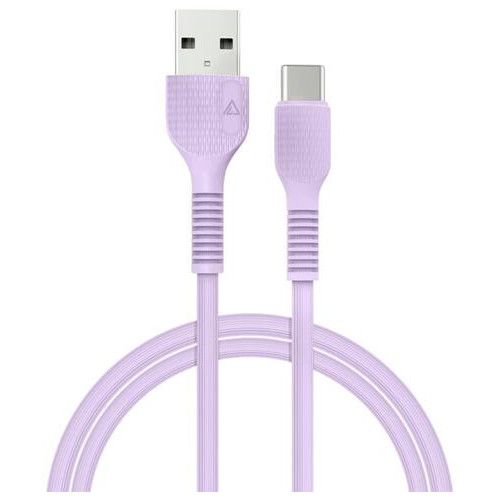 Кабель ACCLAB AL-CBCOLOR-T1PP USB-USB Type-C 1.2м Purple (1283126518270) фото №1