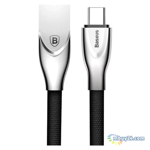 Кабель Baseus USB Cable to USB-C Zinc 1m Black (CATXN-01) фото №1