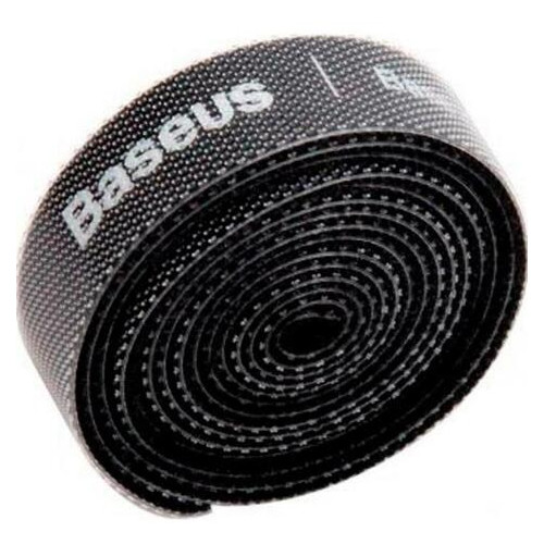 Органайзер для кабелю Baseus Colorful Circle Velcro Strap 1 м Black (ACMGT-E01) фото №1