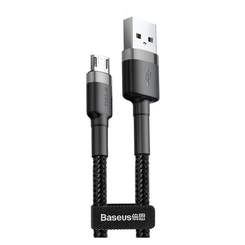 Дата кабель Baseus Cafule Micro USB 1.5 A (2 м) сірий / чорний фото №1