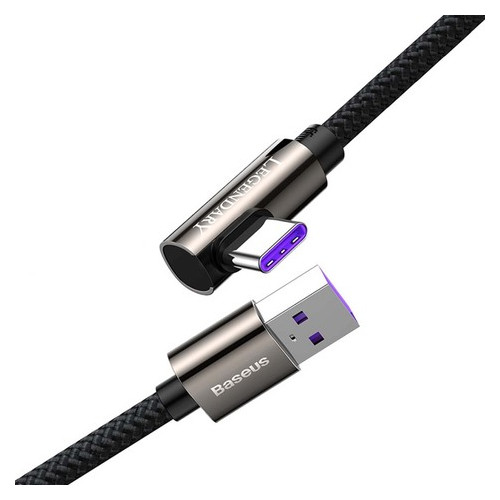 Дата кабель Baseus Legend Series Elbow Fast Charging USB to Type-C 66 W 1 м Black CATCS-B01 фото №2