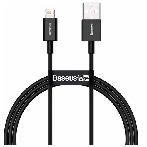 Дата кабель Baseus Superior Series Fast Charging Lightning Cable 2.4A (1 м) (CALYS-A) чорний фото №1