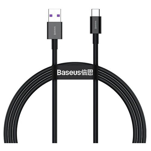 Дата кабель Baseus Superior Series USB Type A Type-C 6 А, 1 м Black (CATYS-01) фото №1