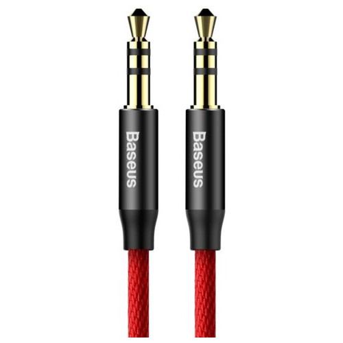 Кабель Audio AUX AUX Cable Baseus Yiven M30 1.0m (CAM30-B91) Red/black (CAM30-B91 / 20794) фото №1