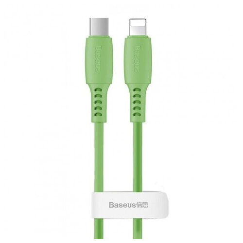 Кабель Baseus Colorful Lightning USB Type-C  18W 1.2 м Green (28277 green) фото №1