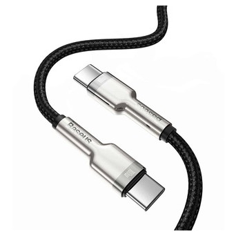 Кабель Baseus Cafule Series Metal Data Cable Type-C to Type-C 100W 1m black (CATJK-C01) фото №2