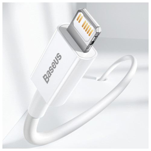 Кабель Baseus для швидкого заряджання Yowin Type-C на iP PD Lightning 20 W USB 1м білий фото №9