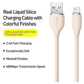 Кабель Baseus Jelly Liquid Silica Gel Fast Charging USB Lightning 2.4 A 1,2 м Black (CAGD000101) фото №2