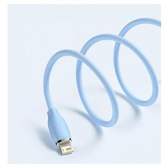 Кабель Baseus USB 2.0 AM - Lightning M, 2 м, 2.4A Jelly Liquid Silica Gel синій (CAGD000103) фото №5