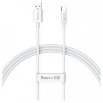 Кабель Baseus Superior Series  USB 2.0 AM-Type-C М, 5A, (100W) 2 м White (CAYS001402) фото №1