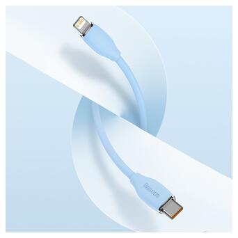 Дата кабель Baseus USB-C to Lightning 1.2 м 20W Blue (CAGD020003) фото №8