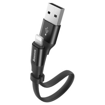 Дата кабель Baseus Nimble Portable USB to Lightning (23 см) (CALMBJ-B01) чорний фото №2